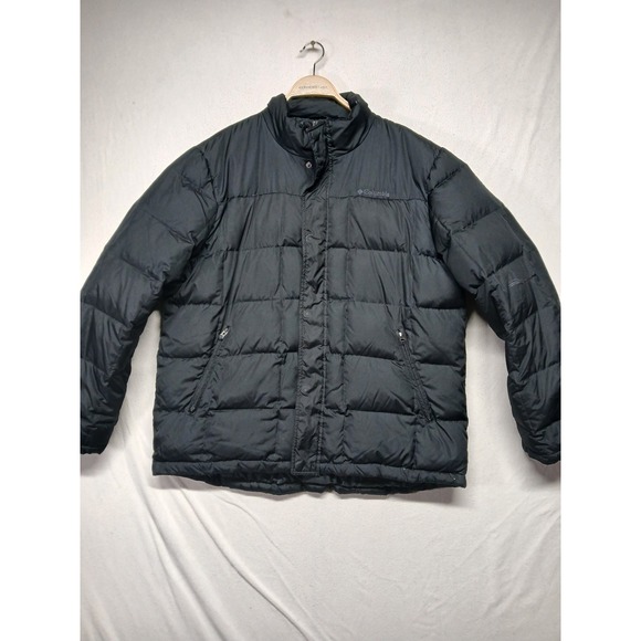 Columbia mens size XL puffer jacket down filled thick warm black coat